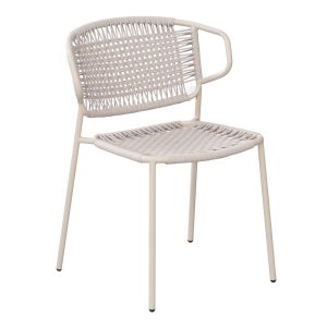 Positano Rope Side Chair in Matte White
