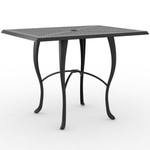 Hampton Cabriole Rectangular Counter Height Umbrella Table