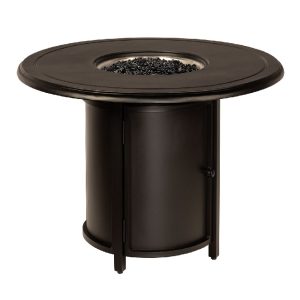 Solid Cast Round Chat Height Fire Table
