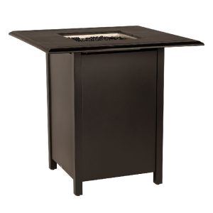 Solid Cast Square Bar Height Fire Table
